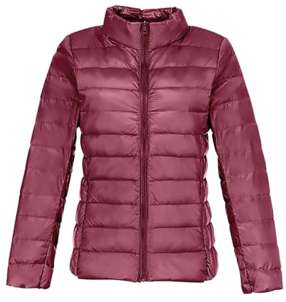 Surttan Giacca Leggera Donna 100 Grammi Ripiegabile Piumino Taglie Forti Caldo Giubbotto Imbottito Elegante Trapuntato Giacca Antivento Invernale Giubbino Mezza Stagione