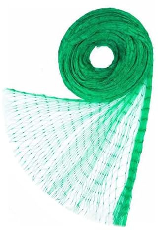 Vogelschutznetz Premium Nylon Teichnetz Strapazierfähiges Gartennetz Wasserfest Poolnetz Wetterbeständig Vogelschutznetz für Garten, Balkon oder Teich Kirschbaum (4m x 10m,Grün)