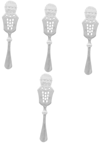 OUNONA 4pcs Stainless Steel Absinthe Spoon Dripper Handheld Slotted Absinthe Dripper for Bar Accessory