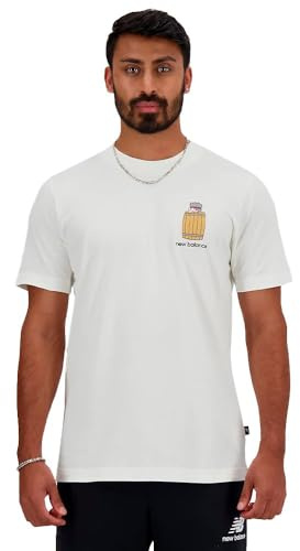 New Balance Sport Essentials Kurzarm-T-Shirt für Herren, Barrel, Weiß, Marke: EAN: 0197375341767 - Größe: S