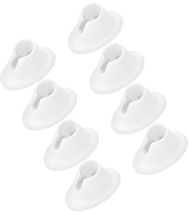 Healeved Base para Botellas de Esmalte de Uñas, Soporte de Silicona Blanco, 8 Piezas, para Salón y Nail Art, Estable y Fácil de Usar