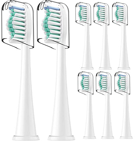 Rebeool 8 Stück Ersatzbürsten Kompatibel mit Philips Sonicare, Zahnbürstenaufsatz für Protective4500, 5100, 3100, 4300, Diamond 9000, 9400 Aufsteckbürste für täglich präzise Zahnreinigung