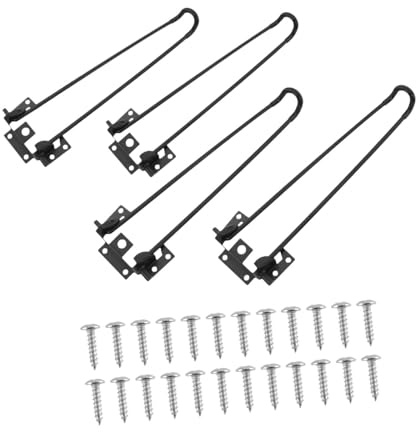 Folpus 4-teilige Tischbeine für den Außenbereich, klappbare Schreibtischbeine, Haarnadel-Tischbeine, einfache Installation, tragbar, stabil, für Tisch, Höhe 42cm