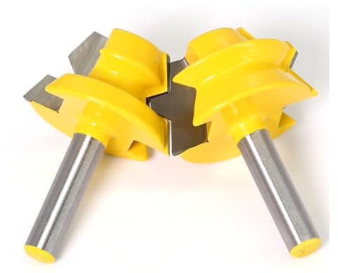 2 pièces/ensemble 8 MM tige fraise sculpture sur bois 22.5 degrés colle menuiserie routeur Bit ensemble Tenon Cutter boiseries