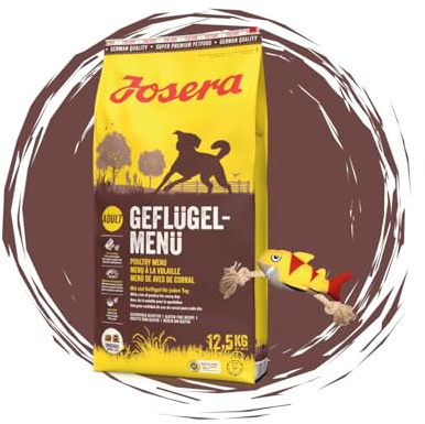 Josera - Hundefutter - Josera Exclusive Geflügelmenü - Trockenfutter mit viel Geflügel 12,5 KG + Goodie Hai