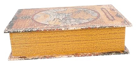 GRIRIW Boîte de Rangement de Livre Décoration Rétro Vintage Compartiment Secret et Décoration Faux Livre Decoration pour Décoration D'étagère