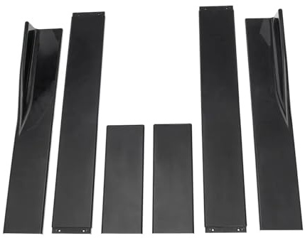 Auto-Seitenschweller, 86,6 Zoll Seitenschweller, universell kompatibel for BMW F10 F11 5er 535i 528i Sport 2011–2016, Verlängerungskörper-Set, Schürze, Winglet, Autozubehör(Black)