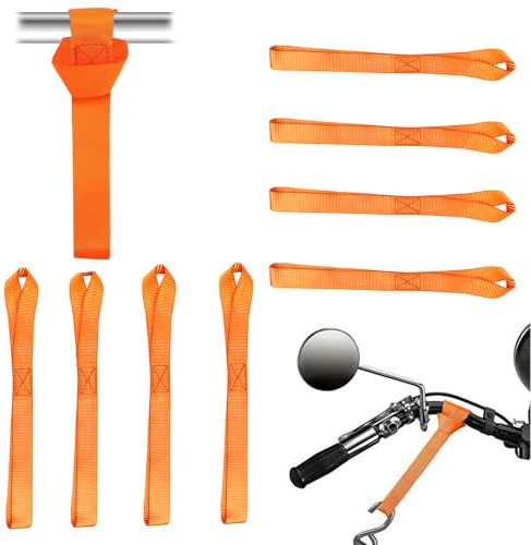 Dryxog 8 stycken orangefärgade remmar 30,5 cm spännband elastiskt bälte verktyg säkerhetssele knytband för bagage presenningar