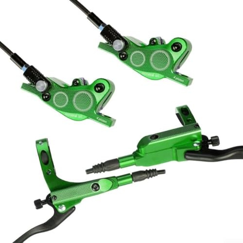 Set di freni a disco idraulici a 4 pistoncini in lega di alluminio per MTB e strada per pinze per bici con tubo dell'olio anteriore da 800 mm e posteriore da 1450 mm per prestazioni di arresto fluide