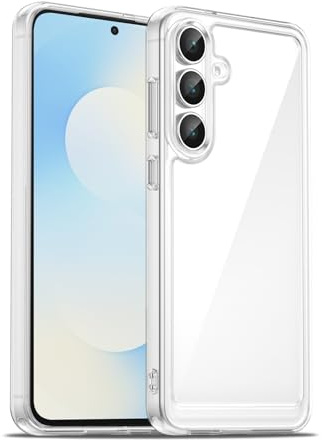 Liisooka Transparentt Skal för Samsung Galaxy S25 FE 5G (Non per S25), Militärgrads Fallskydd, Gulförhindrande Skyddshölje med Hård PC-baksida, Ultratunt Chocksäkert Skal Mot Repor