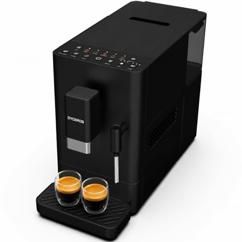 DYCEROS Machine à café à grains Setosa 15 bars | Expresso Broyeur superautomatique – Buse vapeur pour mousse de lait