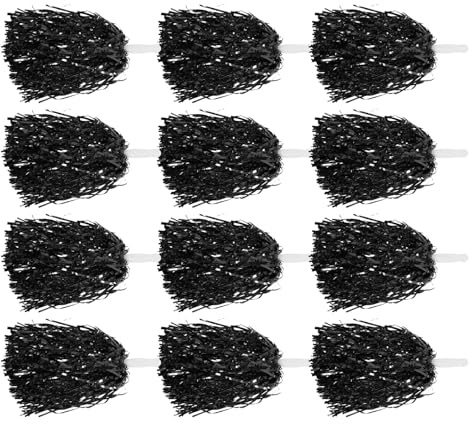 SOIMISS 12pièces Lot de Pompons à Motifs pour Supporters Pompons de Cheerleading Réutilisables pour Matchs de Football Basketball et Célébrations Équipe