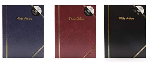 Picture This Photo Album - 200 Slip in Pockets Red, Black, Blue - 4 x 6, 7531