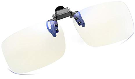 iSpchen Clip Anti-Blaulicht für Brillen, Hoher Schutz für Bildschirme, Anti-Ermüdungs-Anti-UV-Anti-Blaulicht-Brille für PC, Tablet, TV-Spiele