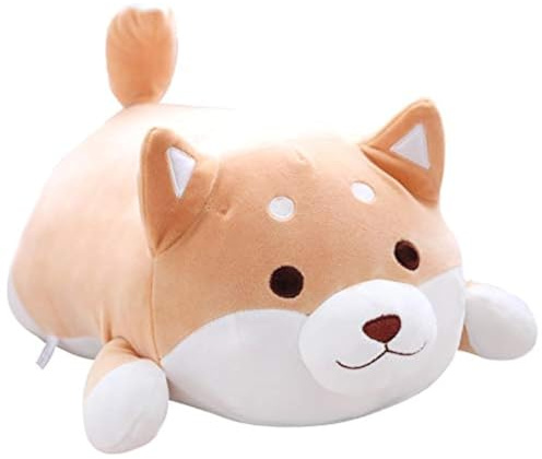 Maomoto Plushies Shiba Inu - Cuscino in peluche a forma di cane Shiba Inu da 35 cm, morbido cuscino imbottito per cani, grande peluche Shiba Inu