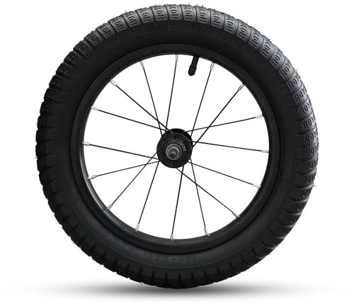 RoyalBaby Kids Bike Front Wheel 18 Inch Replacement Bicycle Part, Solid Air Rubber Tire & Inner Tube, Black