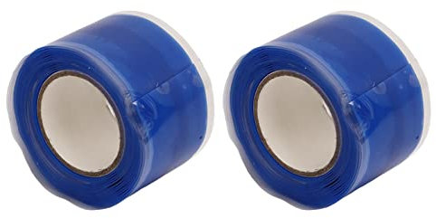 Jauarta 2 Stück Silikon-Griffbänder, Selbstverschmelzendes Flexibles Klebeband, Tragbares Doppelseitiges Dichtungsband für Kanu-Kajak-Kohlefaser-Drachenboot-Paddel (Blau)