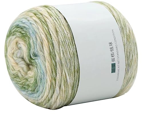 Uposao 100g Cotton Yarn Gradient Bobbel, Soft Warm Multicolor Cake, Rainbow Yarn for Knitting or Crochet, Type 17