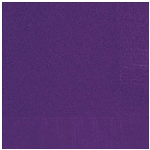 Unique 82021 - Papierservietten – 13 cm – Tiefviolette Farbe – 20 Stück (1 Stück)
