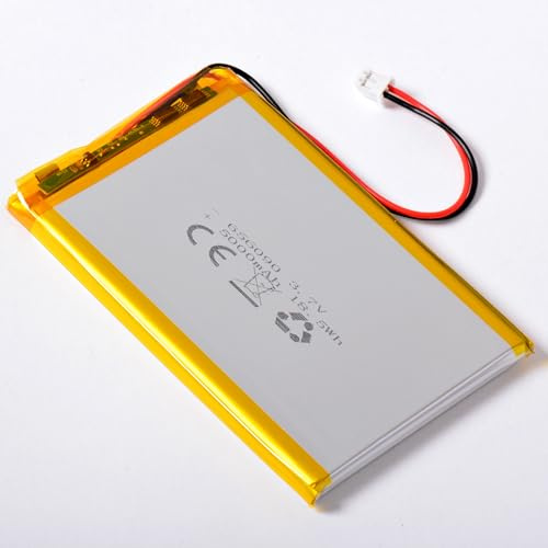 AFTERTECH 656090 5000 mAh 5 Ah 90 x 60 x 6,5 mm Celda polímero de Litio lipo 3,7 V 3,7 V Recargable con BMS y Conector JST PHR 02 M4Q1