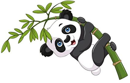 ibasenice PVC Animal Panda Wall Sticker Kids Room Decor Adhesive Wall Decal Home Wallpaper 24x45cm Self-Adhesive Decorative Sticker for Children's Bedroom