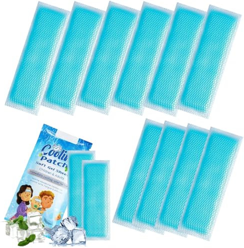 Gel Patches De Refroidissement,10PCS Patch De Refroidissement,Rafraîchissant Patch De Refroidissement,Pansements Rafraîchissants En Gel,Refroidissement Patches,Pour Rafraîchir Et Soulager La Chaleur
