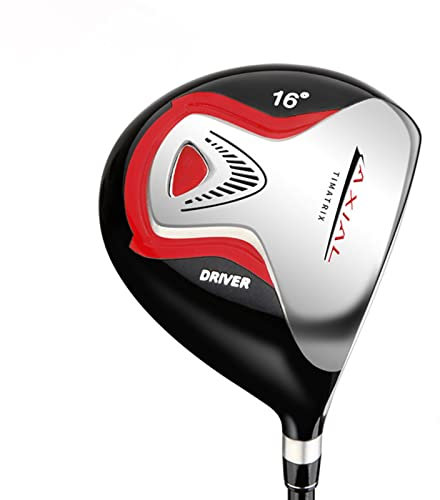 IYUESQ Golfschläger für Kinder, Jungen, Einholz, Für Anfänger, Kopf aus Legierung, Schaft aus Carbon, Design mit niedrigem Schwerpunkt, Solides Gefühl, Schwarz-Rot (Farbe: Schwarz-Rot, Gr