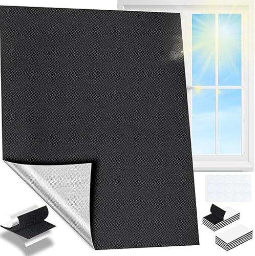 Estor Opaco sin taladrar – 300×145 cm – Cortina Enrollable oscurecedora para Ventana de Techo con Velcro Adhesivo Tela 100% Opaca y cortable a Medida, Protección Solar para habitación hogar