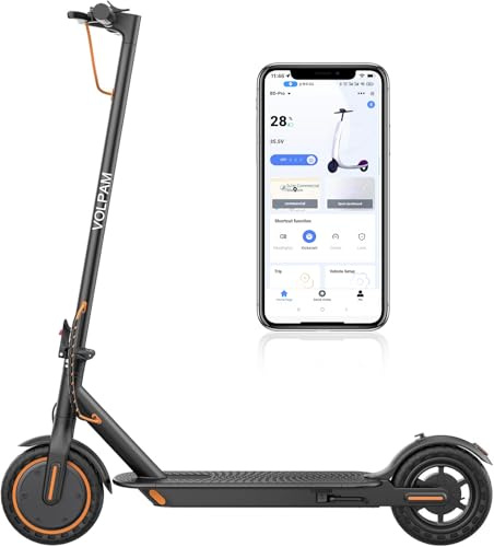 Adult Electric Scooter, Max Speed 19/21MPH, Up to 21-28 Miles Range, 500W/350WMotor Adult E-Scooter, Foldable Scooter with Dual Braking, Smart APP