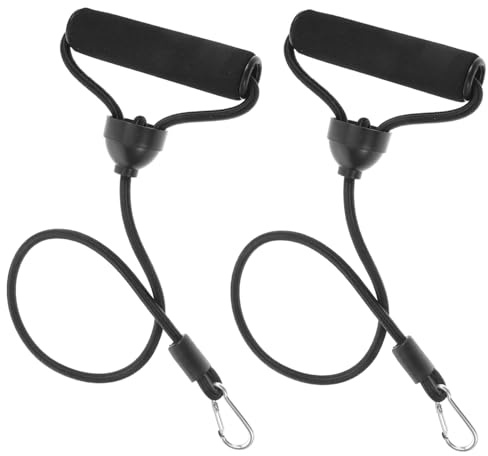 SIXHAOBU 2PCS Cordes élastiques élastiques, Bandes de résistance à l'exercice, Corde d'étirement d'extension, Bandes d'exercices de Fitness pour haltérophilie, Musculation, renforcement Musculaire