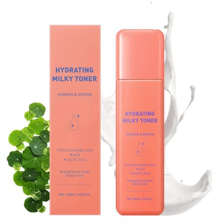 Milchiger Feuchtigkeits-Toner, Milky Toner, Cremige Textur für Trockene Haut, Stärkung der Hautbarriere, hochfeuchtigkeitsspendend, pH-Wert Ausgleichende Gesichtspflege, 100ml (100ml, 1pc)