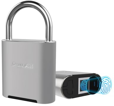 Fingerabdruck-Vorhängeschloss, biometrisches Padlock-Vorhängeschloss, intelligentes Vorhängeschloss mit Notfallschlüssel, wasserdicht, für Schließfächer, Fitnessstudios, Schulen, Schwimmbäder und