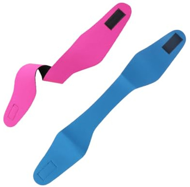 VICASKY 2pcs Swimming Headband Ear Protector Band for Bathing and Water Sports Anti-Sweat Antiskid Ear Covers Lightweight and Comfortable for Pool Beach Kayaking Surfing Blue Rosy
