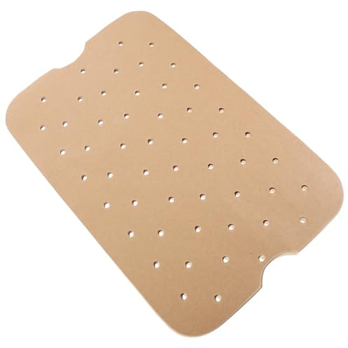 Mobestech 100 feuilles Papier cuisson perforé pour friteuse à air antiadhésif double face en silicone accessoires pour cuisson saine sans huile compatible Ninja