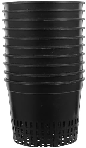 OSALADI Lot de 10 Pots de Plantation Hydroponique en Plastique Noir Paniers pour Plantes Aquatiques Drainage Adaptés Balcon et Jardin Pot Culture Réutilisable pour Semis Réutilisable