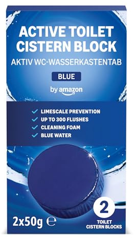 by Amazon Bloc de chasse d'eau Bleu Bleu 1 pièce