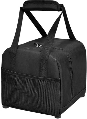 Bowling Ball Bag - Heavy Duty Padded Carrier for Bowling Balls, Waterproof Shoulder Handbag with Mesh Side Pockets, Easy Grab Handle and Secure Zipper Closure, Ideal for Travel Practice Tournament Com
