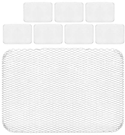 UKCOCO 8pcs Non-stick Metal Bbq Grill Mesh Mats, Reusable Outdoor Grilling Pads for Barbecue and Baking, Universal Cooking Mesh Nets for Meat and Vegetable Grill