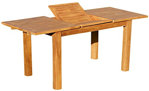 ASS ALEOS. ECHT Teak Bigfuss Design Gartentisch 80x80 140x80 180x90 Auszietisch 130-180x80 cm mit dicken Füßen von Größe:130-180x80cm