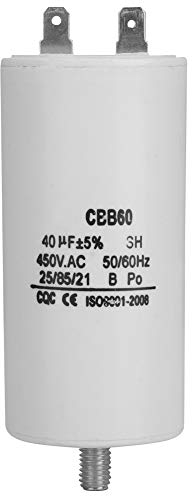 Motor Running Capacitor 50 / 60Hz Motor Start Capacitor CBB60 450V 40uf Capacitors for Washers, Pumps, Refrigerators