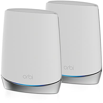 NETGEAR Orbi Mesh WiFI System (RBK752) - WiFi 6 Router with 1 Satellite Extenders - Coverage 4,000 sq ft and 40 Devices