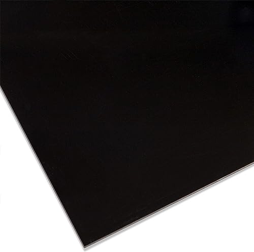 PLEXIGLAS® GS, 8 mm dick, 25 x 50 cm, Schwarz Opak (9H01) | Farbige gegossene Acrylglasplatte; gut geeignet für Lichtobjekte, Modellbau, Displays und Zuschnitte