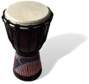 Djembe Drum Hand Painted 30cm Tall Percussion Instrument