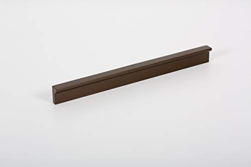 Gedotec Möbelgriffe aus Aluminium | 1 Stück Türgriffe für Schränke - Braun metallic inkl. Befestigungsmaterial | ANGLE 0077 | LA: 256 mm | Griffe für Küchenschränke Schrankgriffe Griffe Möbel