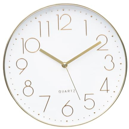ACCSHINE Wanduhr Ohne Tickgeräusche Lautlos Küchenuhr 30cm Quarz Groß Batterie Betriebene Wanduhr Einfach zu Lesen für Zimmer Zuhause Wohnzimmer KüChe Schlafzimmer Büro Schule