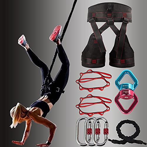 DASKING Natural Latex Resistance Bands Set - 3-Level for Suspension Trainer for Home Gym, Yoga & Recovery (Adjustable Harness, Exercise Guide)