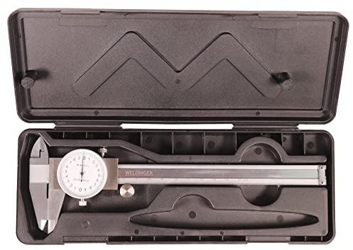 WELDINGER Präzisions-Uhrenmessschieber mit Feststellschraube, Messbereich 150 mm Messlehre Schiebelehre