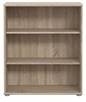 FORTE TEMPRA 2 Regal mit 3 Fächer, Holzwerkstoff, Sonoma Eiche 73.7 x 85.5 x 34.8 cm