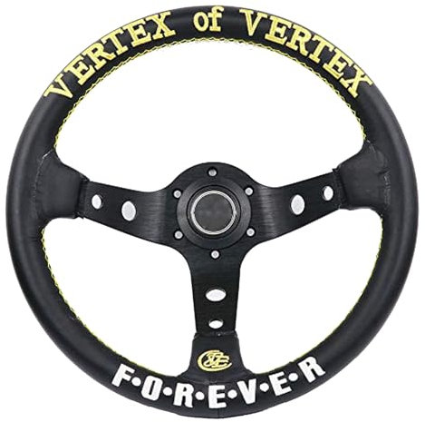 SXCXBH Volant ​Sport Cuir véritable Noir Blanc Drift Sport de Volants (Color : Black)