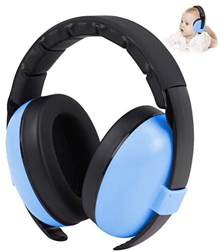 YANKUIRUI Casque anti bruit pour bébé Ajustement Sûr & Confortable Protection Auditive pour Enfants Jusqu’à 3 Ans, Réduction Du Son De SNR 26 dB Bleu